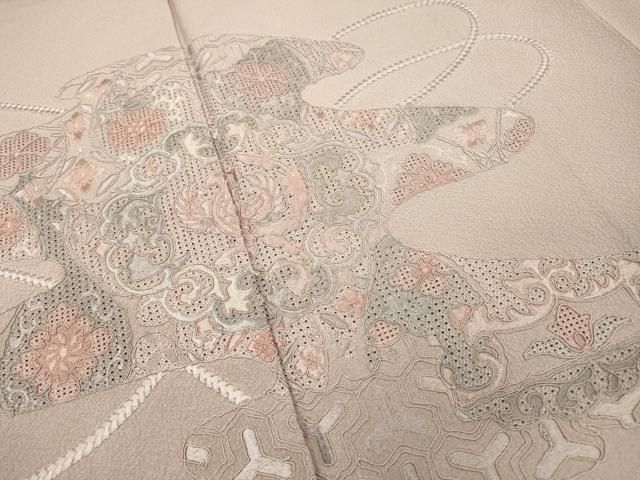 平和屋着物▽中国三大刺繍 スワトウ刺繍 汕頭刺繍 総刺繍 訪問着 道長