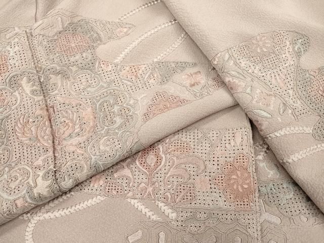 平和屋着物▽中国三大刺繍 スワトウ刺繍 汕頭刺繍 総刺繍 訪問着 道長