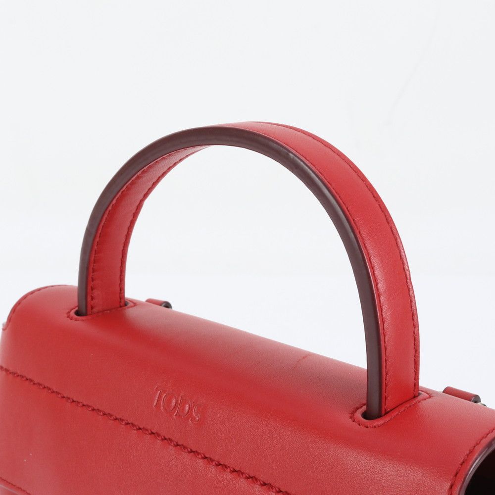 極美品 トッズ ウェーブ レザー 2WAY ショルダーバッグ 斜め掛け