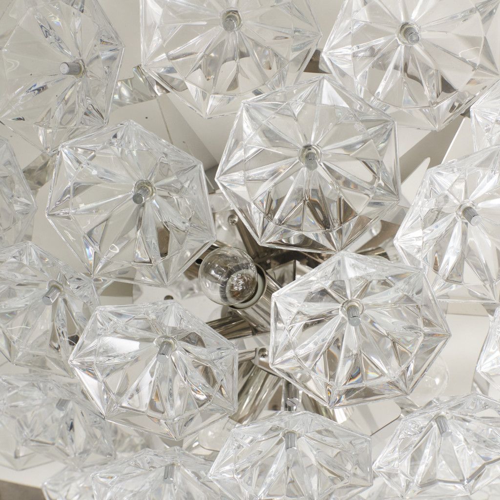 定価33万 ヤマギワ SNOW CRYSTAL ガラス シャンデリア 天井照明