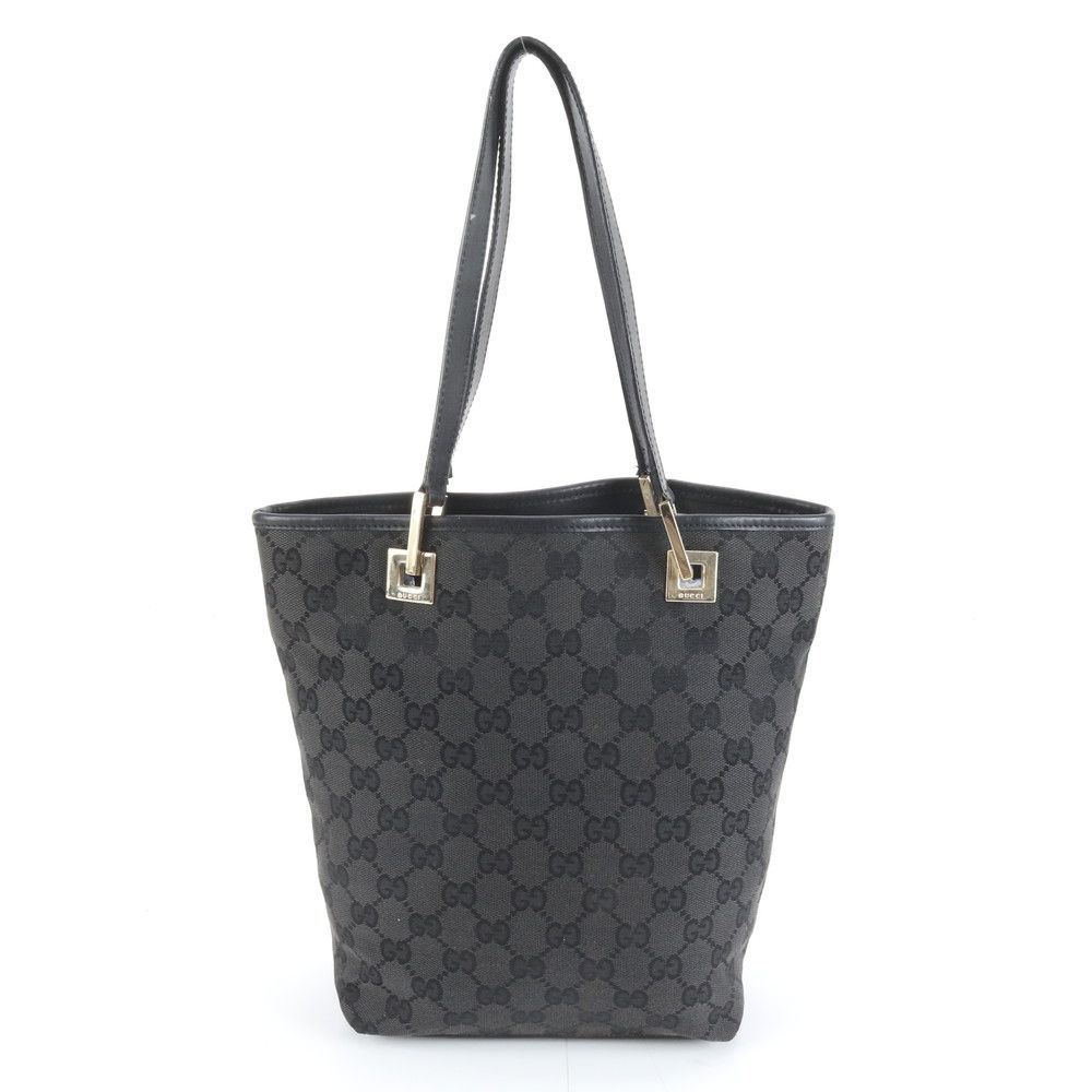 美品 グッチ GGキャンバス 002 1099 レザー トート バッグ 肩掛け