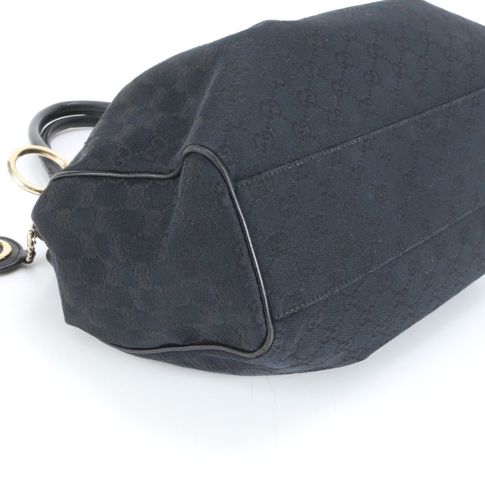 GUCCI スーキー GGキャンバス×レザー ハンドバッグ 肩掛け◎ GUCCI スーキー GGキャンバス×レザー ハンドバッグ 肩掛け◎