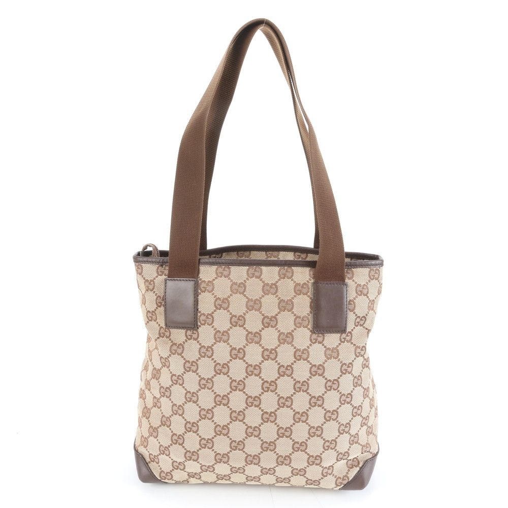 美品 グッチ GGキャンバス 28893 レザー トート バッグ 肩掛け