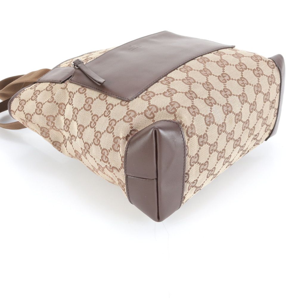 【美品】グッチ トートバッグ ブラウン キャンバス GG柄 レディース GGキャンバス グッチ GUCCI トートバッグ × レザー ベージュ ブラウン