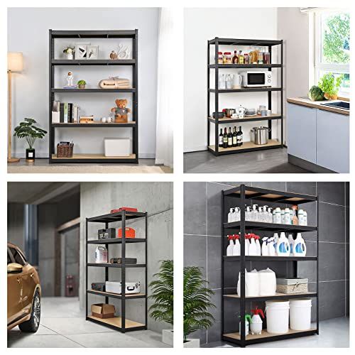  迅速に発送 Yaheetech スチールラック本体 キッチンラック 5段 幅120 奥行き45 高さ180 メタルラック 収納棚 高さ調節可 ステンレスラック 収納ラック 防サビ加工 ネジなし 組立簡単 棚あたり耐荷重175 kg キッチン 6288 a 036 その他 キッチン 食器