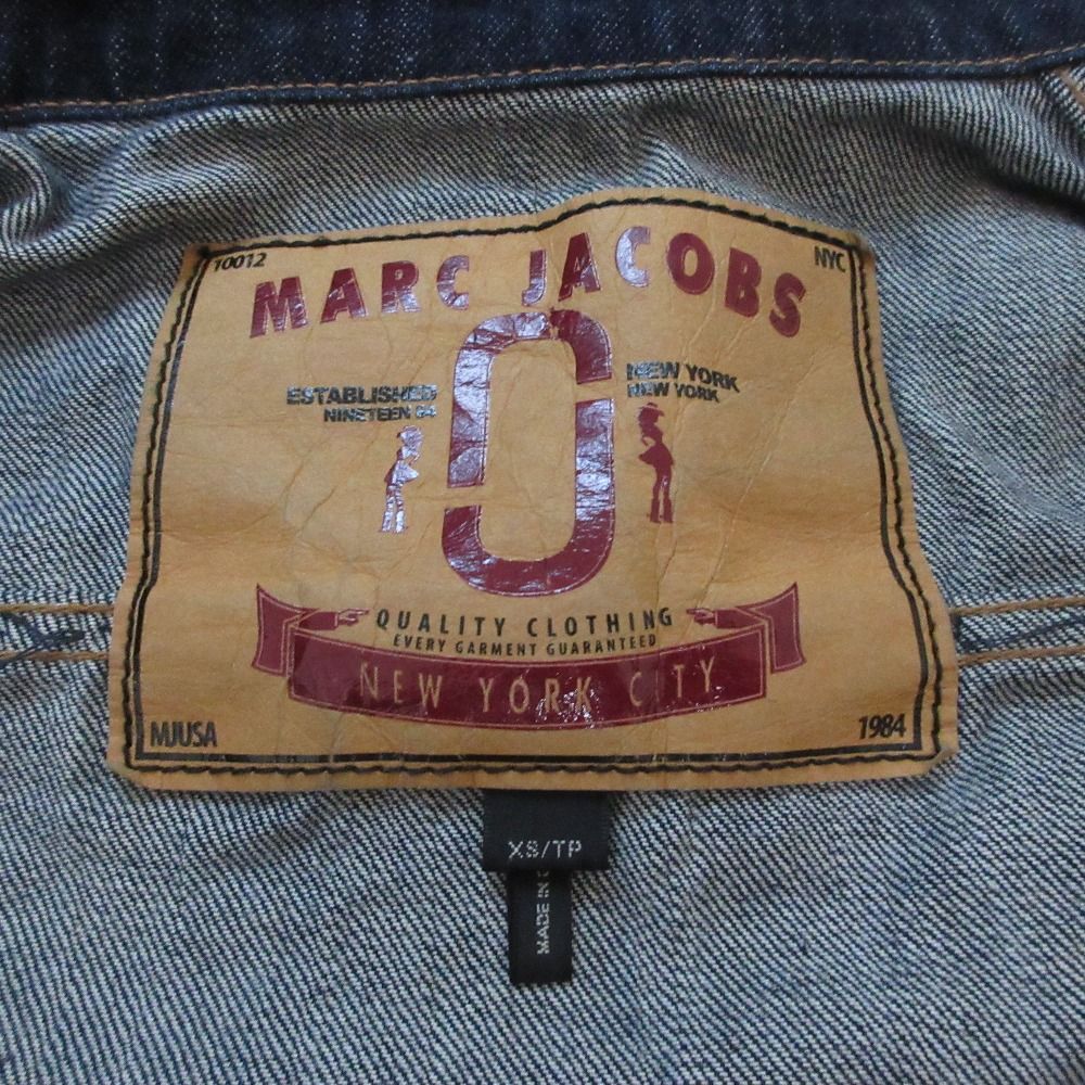 MARC JACOBS マークジェイコブス SHRUNKEN DENIM JACKET ビジュー装飾