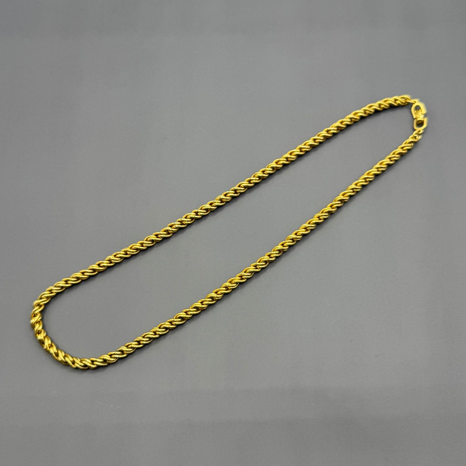 美品 クリスチャンディオール ロープ ツイスト ネックレス ゴールド 金