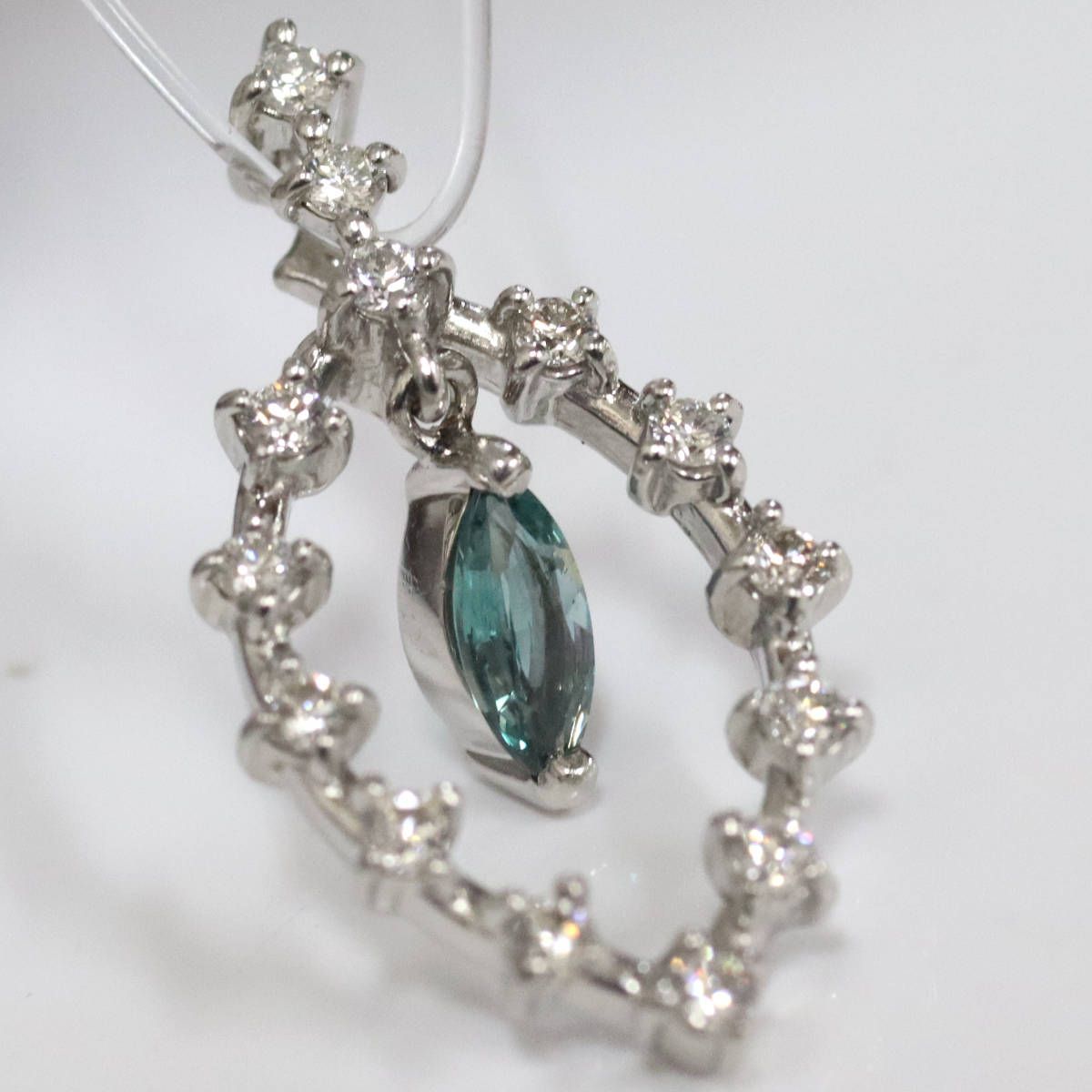 Pt900アレキサンドライトダイヤモンドペンダントトップ A0.19 D0.23