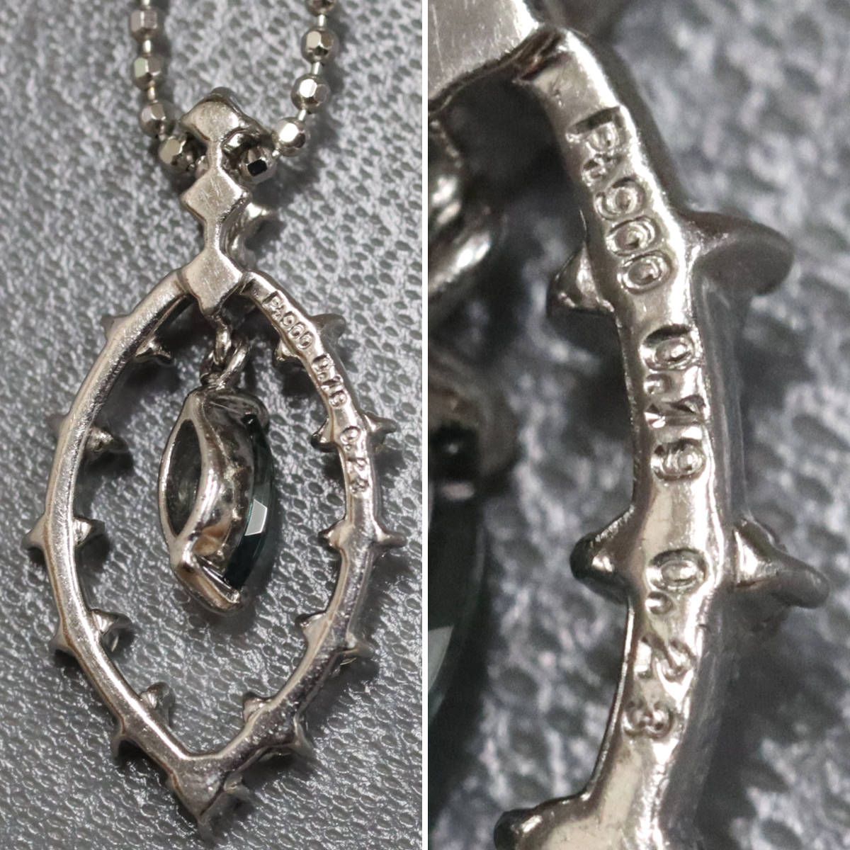 Pt900アレキサンドライトダイヤモンドペンダントトップ A0.19 D0.23