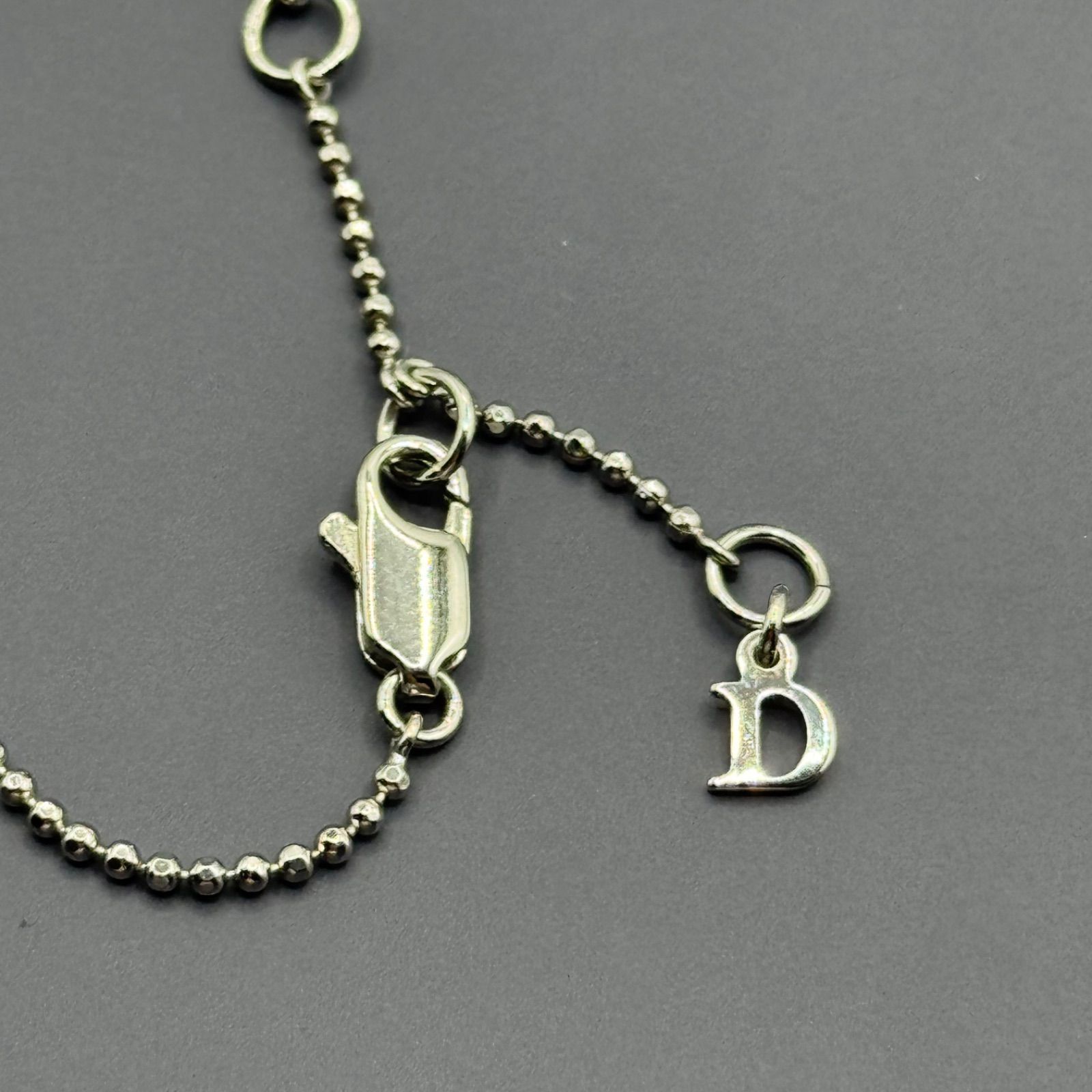 美品 クリスチャンディオール ダイス サイコロ ネックレス シルバー 銀