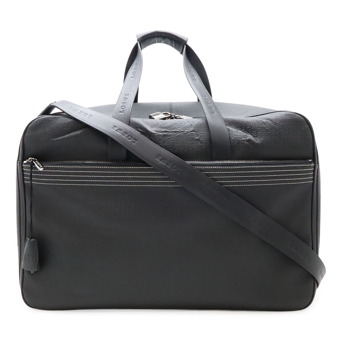ロエベ LOEWE ボストンバッグ 旅行鞄 レザー ブラック 【公式通販】