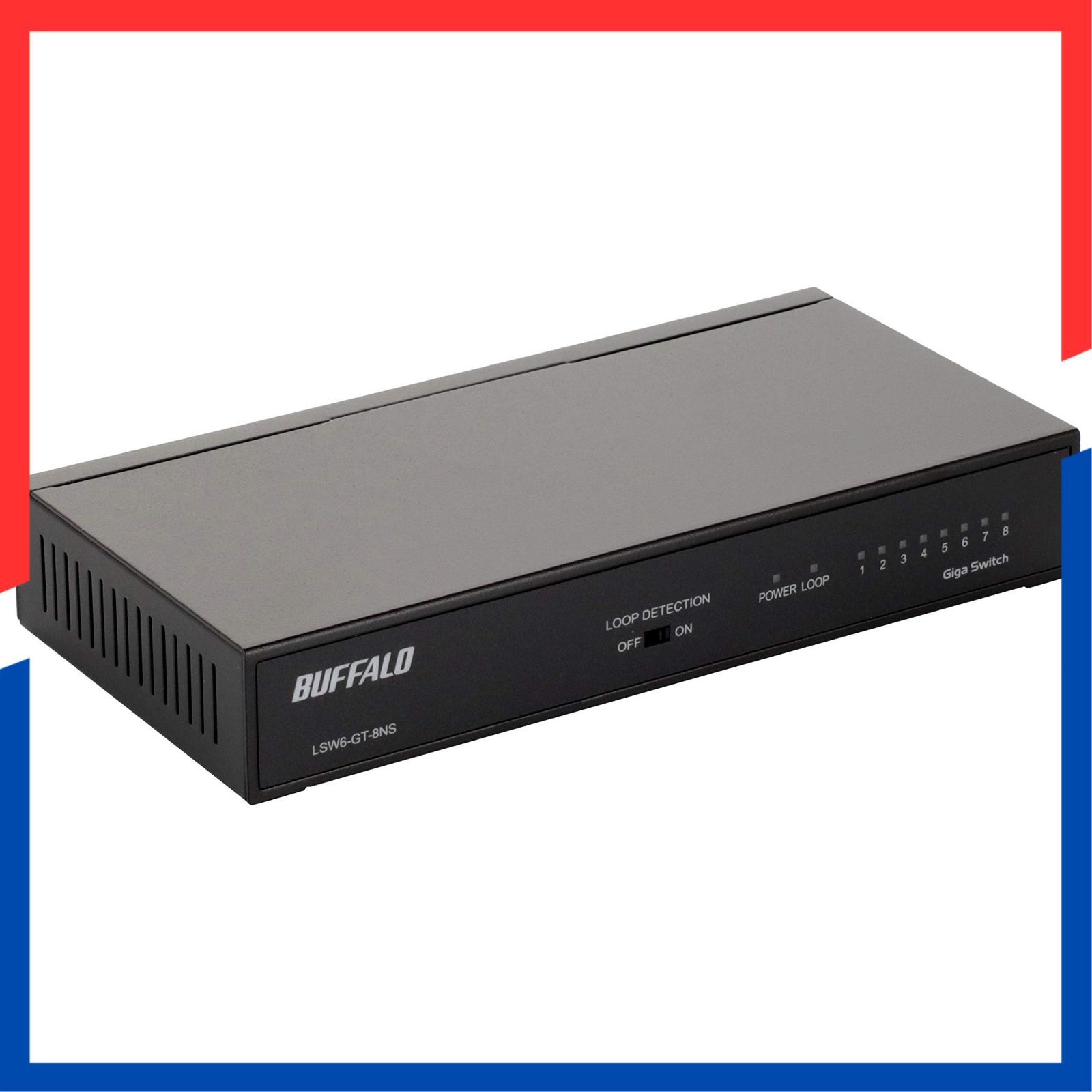 数量限定】金属筐体 電源内蔵 Giga対応 8ポート LSW6-GT-8NS/NBK