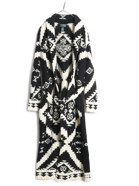 90s ローレン ラルフローレン ショールカラー ネイティブ ニット