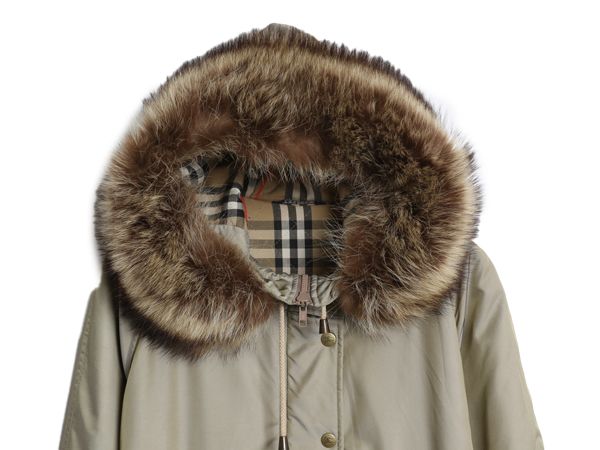 90s USA製 バーバリープローサム 中綿 ハーフ コート レディース L