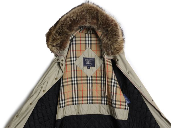 90s USA製 バーバリープローサム 中綿 ハーフ コート レディース L