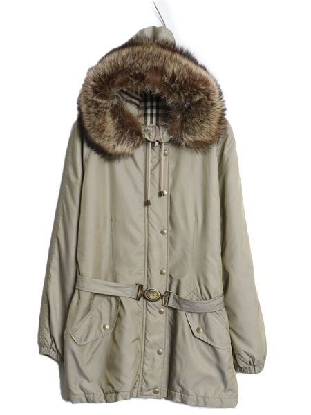 90s USA製 バーバリープローサム 中綿 ハーフ コート レディース L