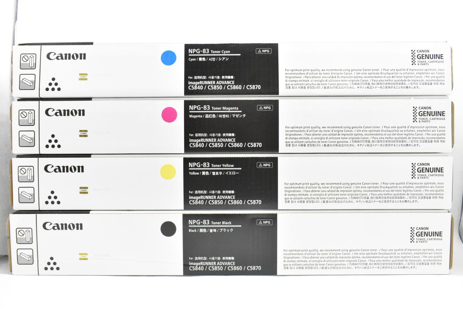 未使用 CANON 純正 トナー NPG-83 4色（シアン・マゼンタ・イエロー