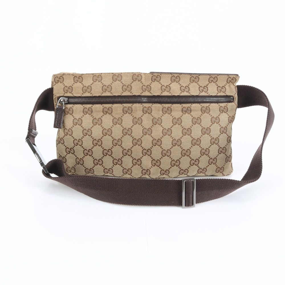 美品 グッチ GGキャンバス 28566 レザー 2WAY ボディバッグ 斜め掛け