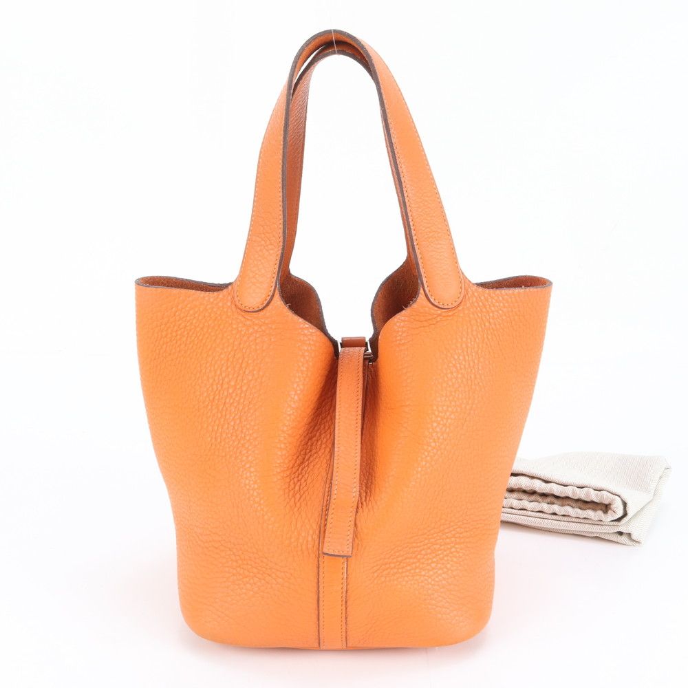 美品 エルメス □H 刻印 ピコタン MM トリヨンクレマンス レザー