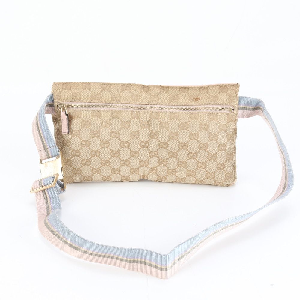 美品 グッチ GGキャンバス 28566 レザー 2WAY ボディバッグ 斜め掛け