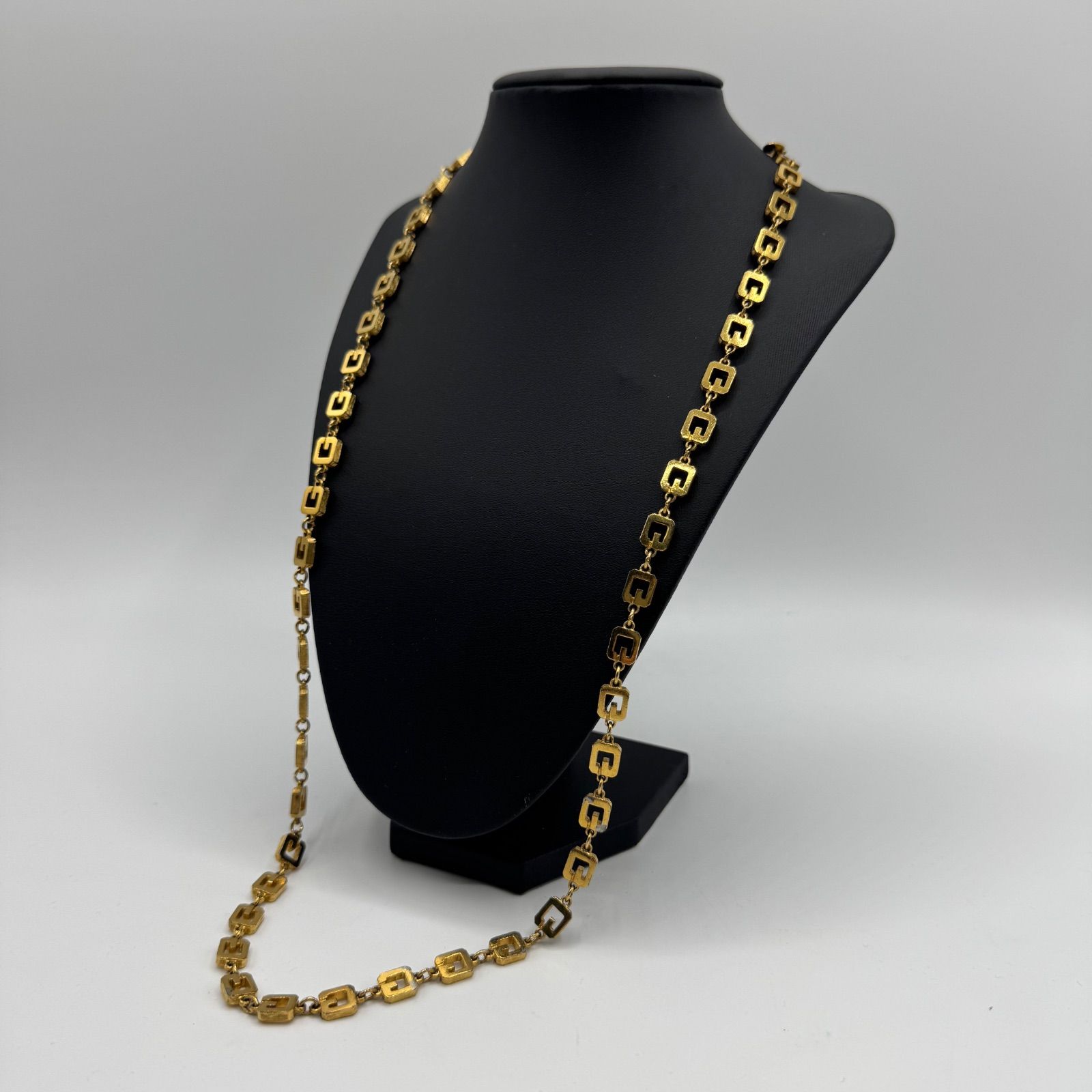 美品 ジバンシー ロング ネックレス Gロゴ ゴールド 金 ヴィンテージ