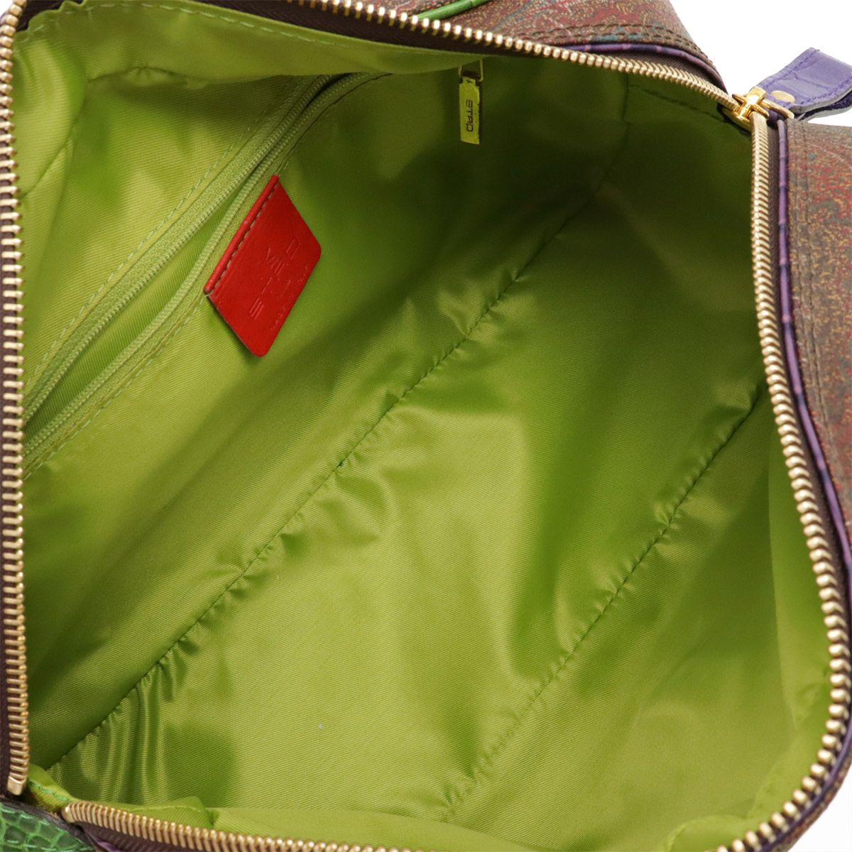 ETRO エトロ ペイズリー柄 クロコ型押し ハンドバッグ トートバッグ 