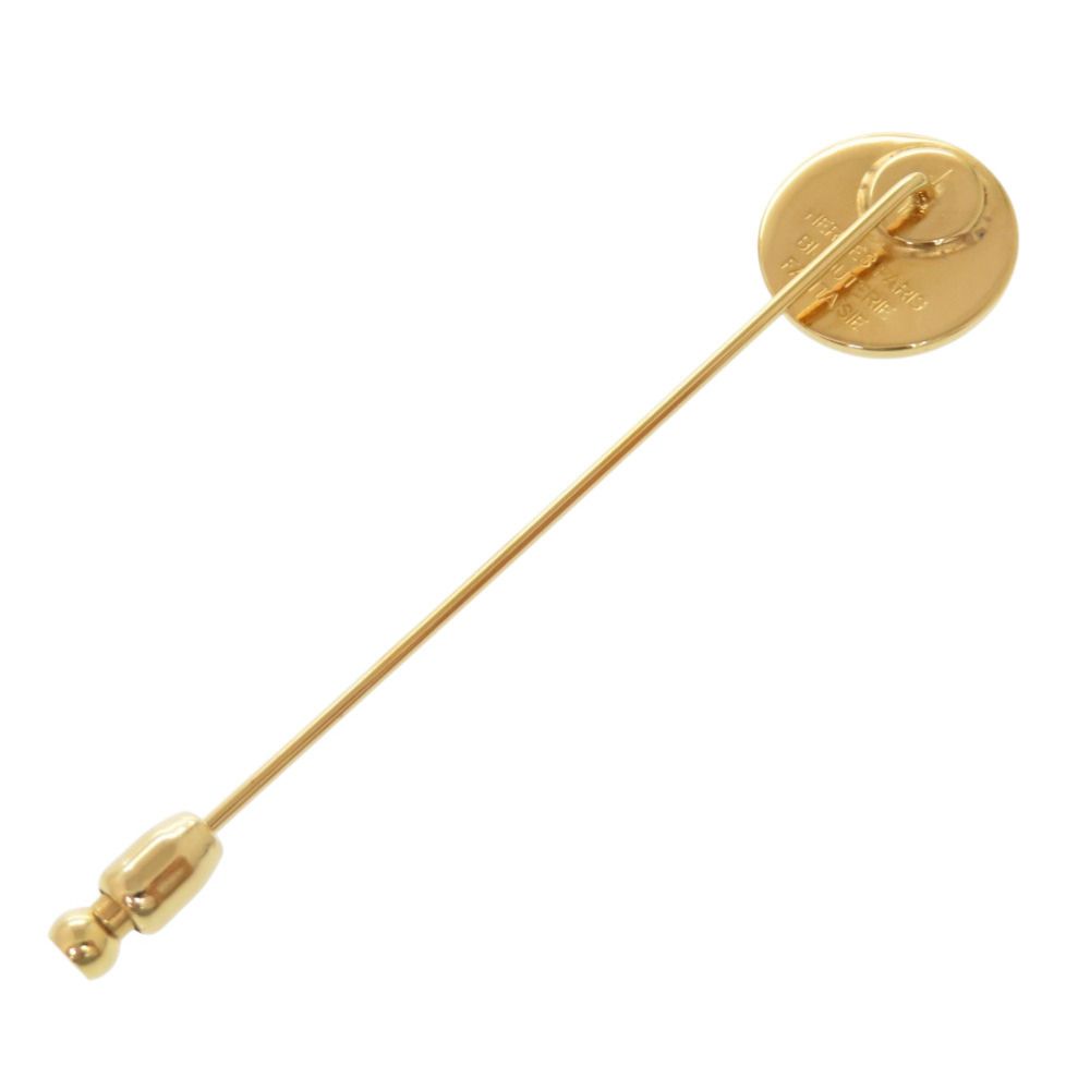 美品 エルメス セリエ ゴールド ピン ブローチ アクセサリー 0192
