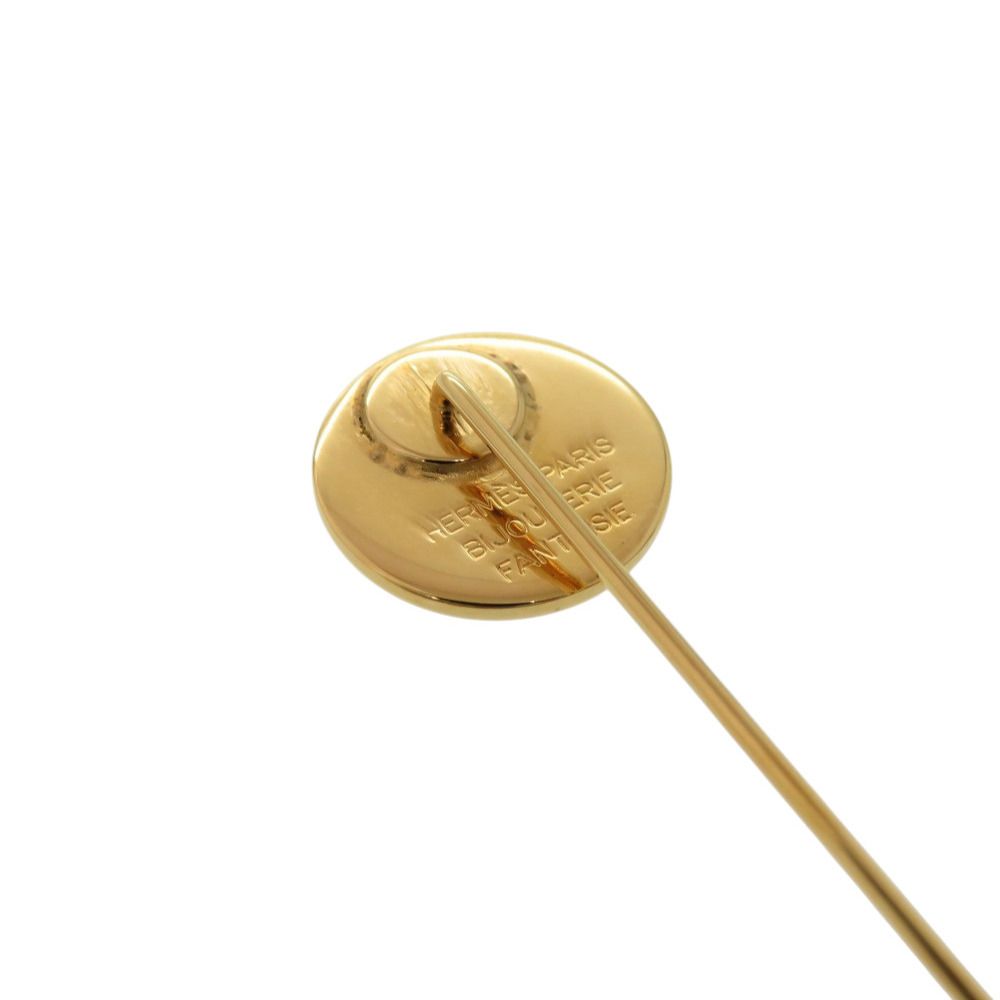 美品 エルメス セリエ ゴールド ピン ブローチ アクセサリー 0192