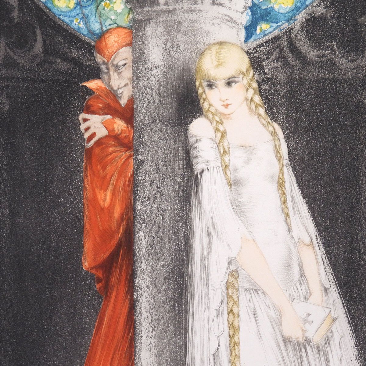 ルイ・イカール ファウスト 人物画 女性像 戯曲 マーガレット 作家直筆