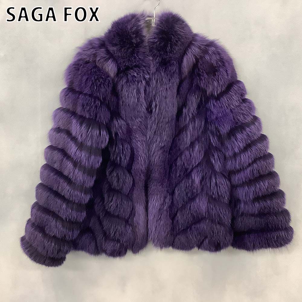 SAGA FOX サガフォックス ファーコート 銀サガ - メルカリ