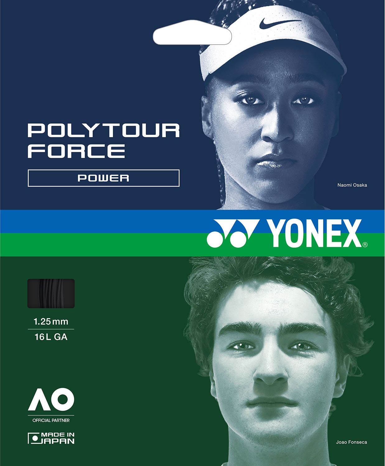 ヨネックス YONEX テニス ポリツアーフォース 125 PTGFO125 007 ブラック