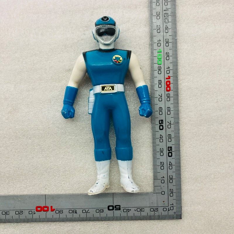 希少品】超新星フラッシュマン ブルーフラッシュ ソフビ 1986年