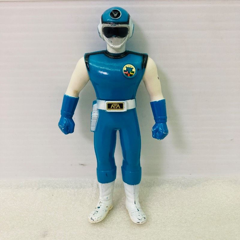 希少品】超新星フラッシュマン ブルーフラッシュ ソフビ 1986年