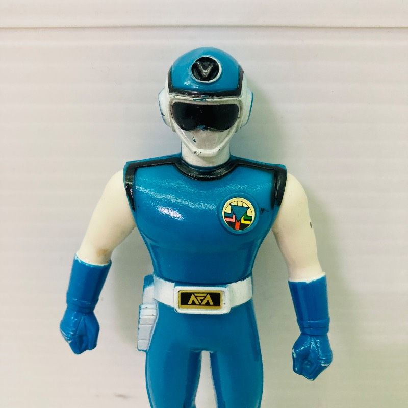 希少品】超新星フラッシュマン ブルーフラッシュ ソフビ 1986年