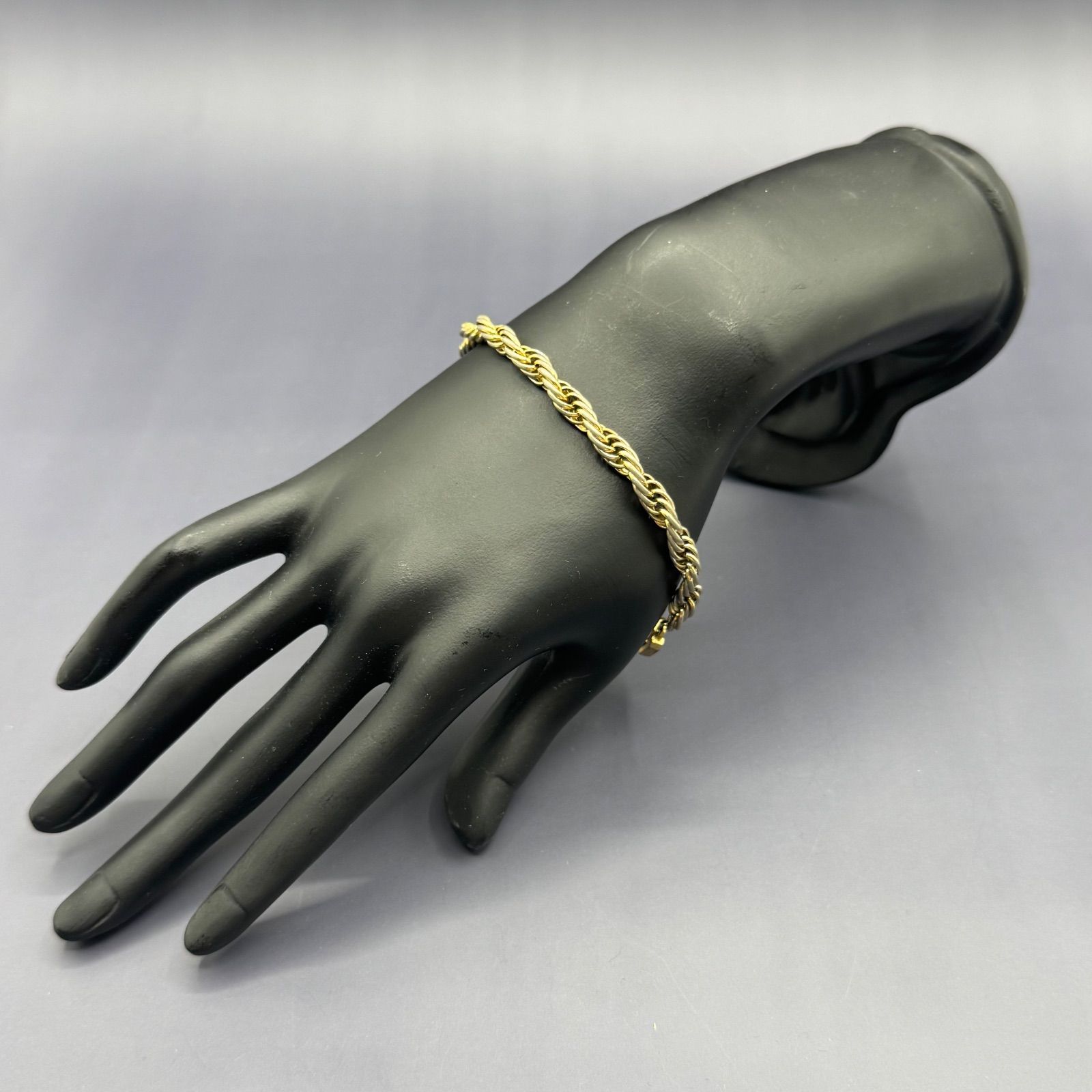 良品 ジバンシー ロープ ツイスト ブレスレット ゴールド 金