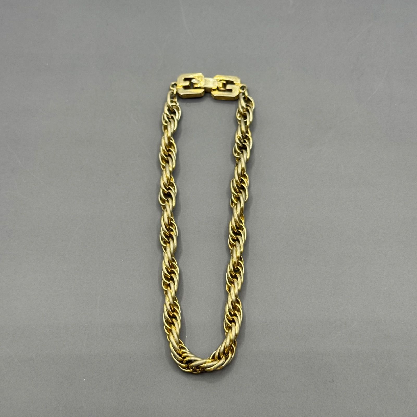 良品 ジバンシー ロープ ツイスト ブレスレット ゴールド 金