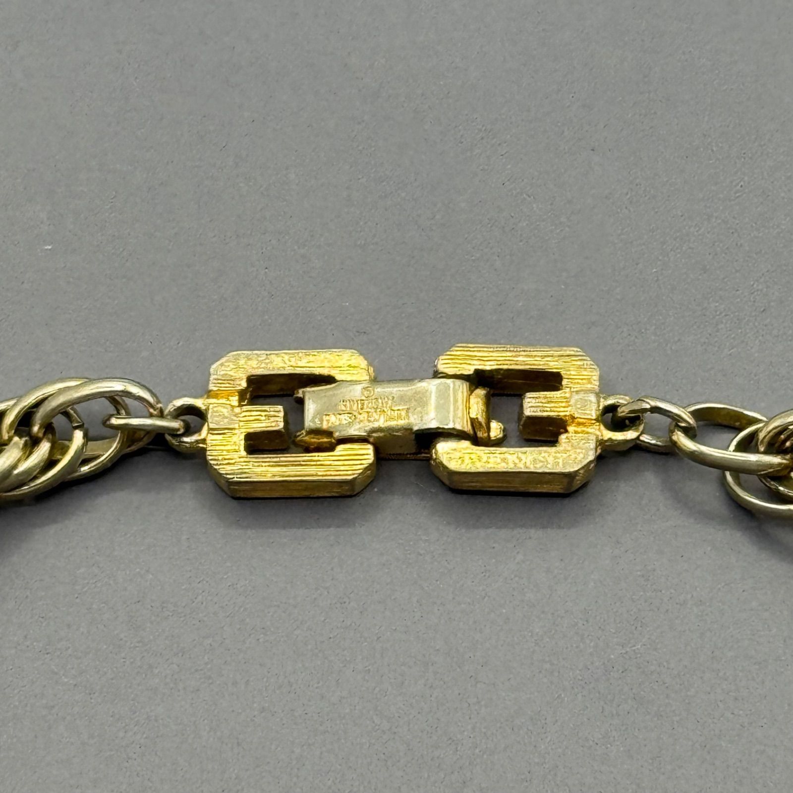 良品 ジバンシー ロープ ツイスト ブレスレット ゴールド 金