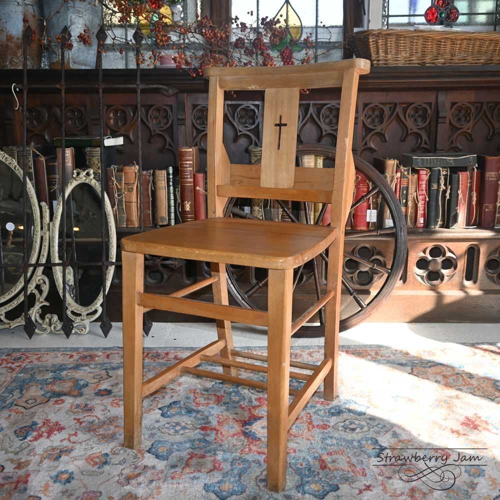 L3705-14-3 英国アンティーク チャーチチェア ヴィクトリアン