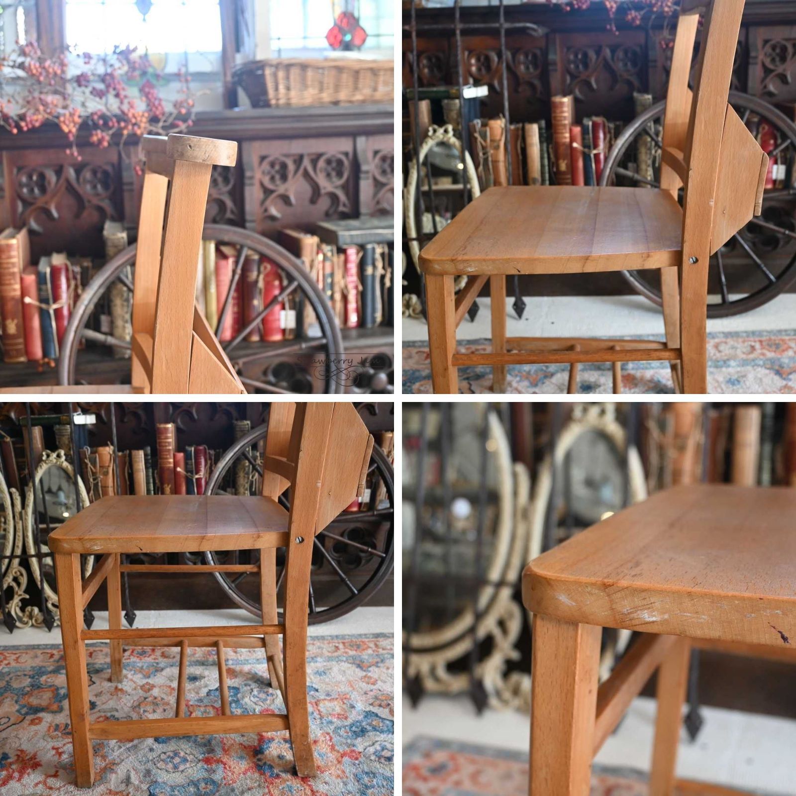 L3705-14-3 英国アンティーク チャーチチェア ヴィクトリアン