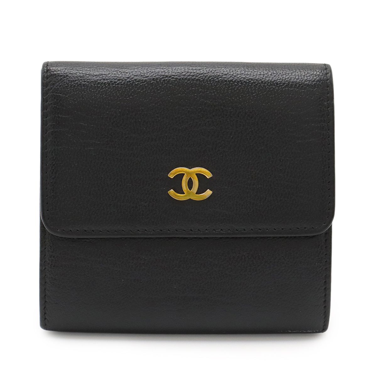 CHANEL シャネル ココマーク 3つ折財布 三つ折り Wホック財布 ダブル 