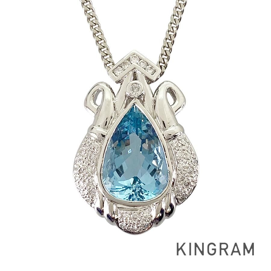 ネックレス Pt900 Pt850 アクアマリン sss【中古】 - メルカリ