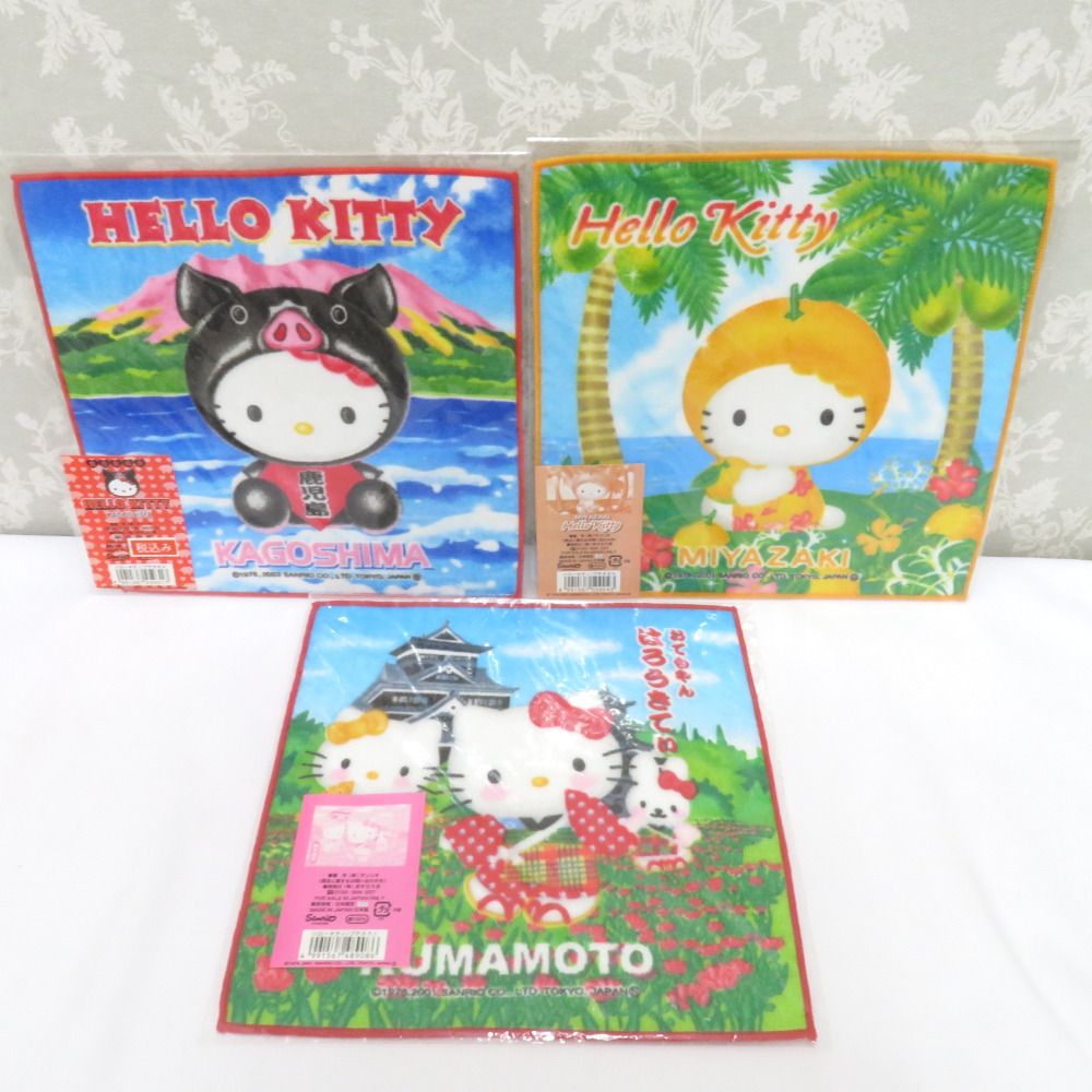 HELLO KITTY プチタオル 17枚セット ご当地キティ タオルハンカチ ミニ