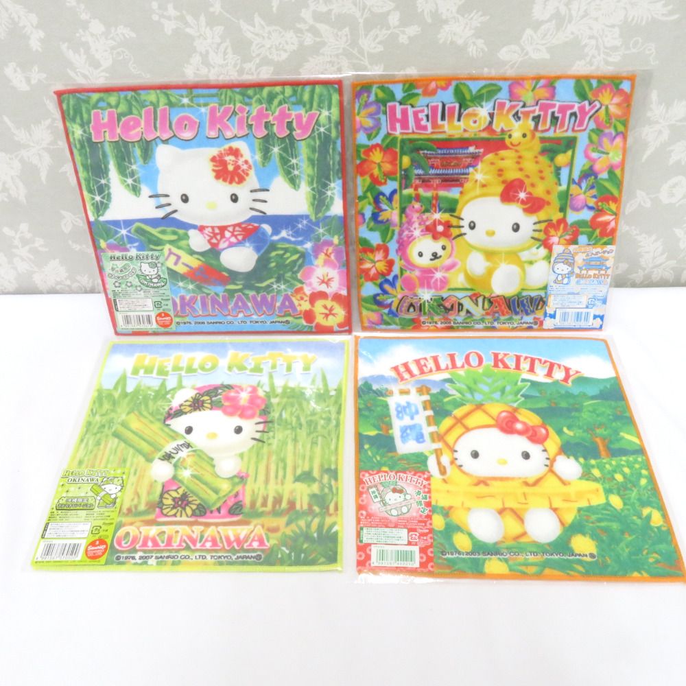ご当地 ハローキティ キティ ミニタオル プチタオル 11枚 限定 レトロ