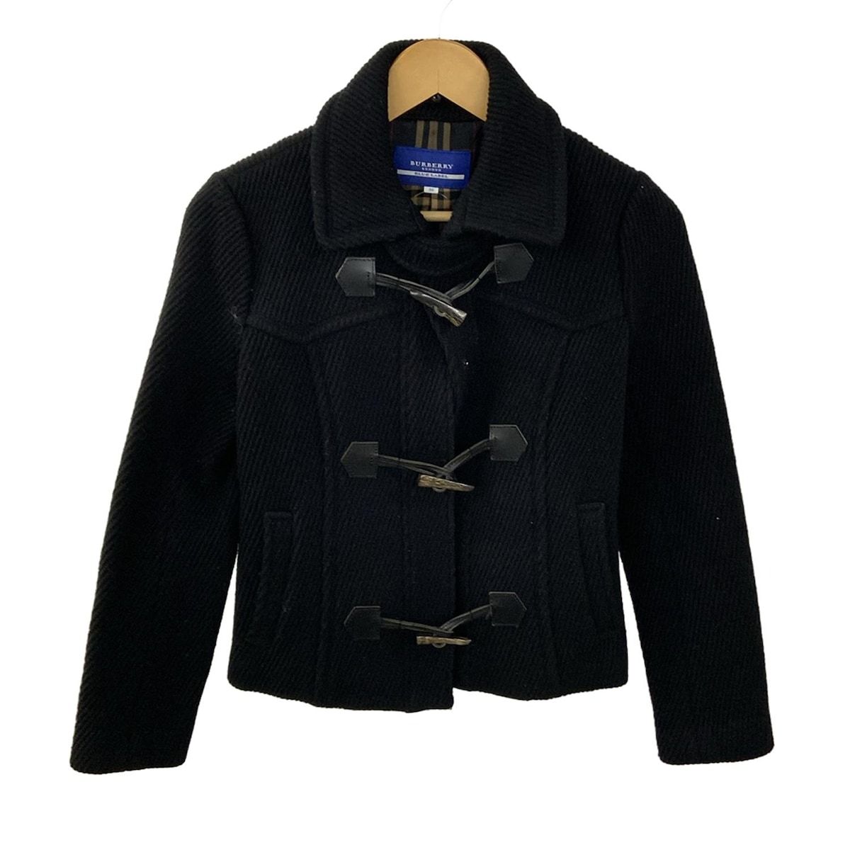 バーバリー　ブルーレーベル　コート　黒 　38✱値下げ不可 中古・古着通販】BURBERRY BLUE LABEL (バーバリーブルーレーベル