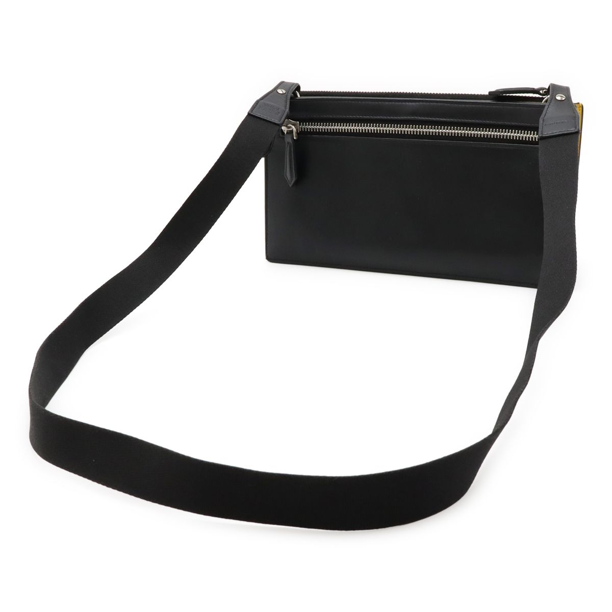 FENDI(フェンディ) &frasl; モンスター&frasl;ショルダーバッグ&frasl;レザー&frasl;グリーン FENDI フェンディ モンスター ショルダーバッグ ポシェット 斜め掛け 2WAY クラッチバッグ レザー ブラック 黒 イエロー 黄色 7M0284