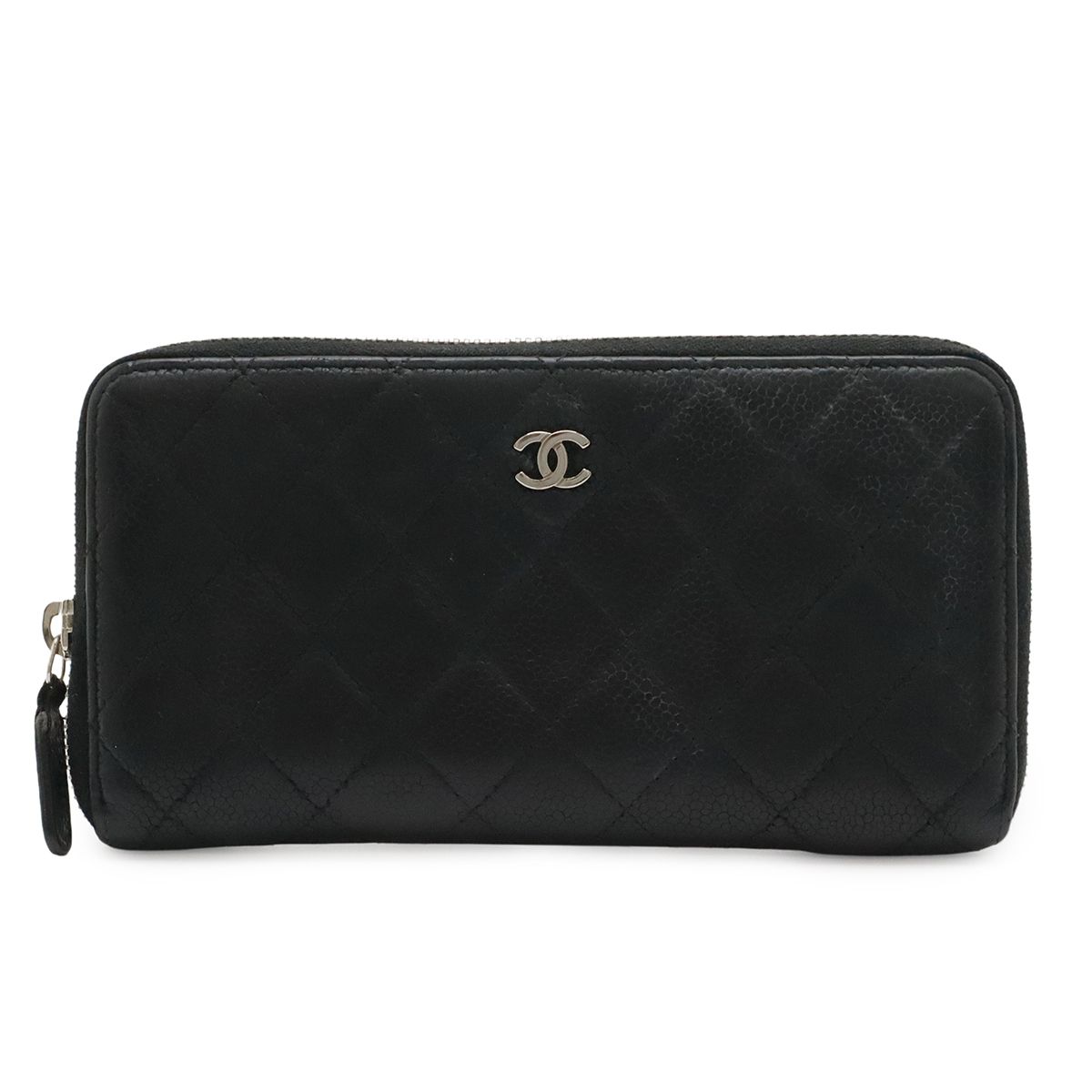 CHANEL シャネル マトラッセ ココマーク ラウンドファスナー 長財布 
