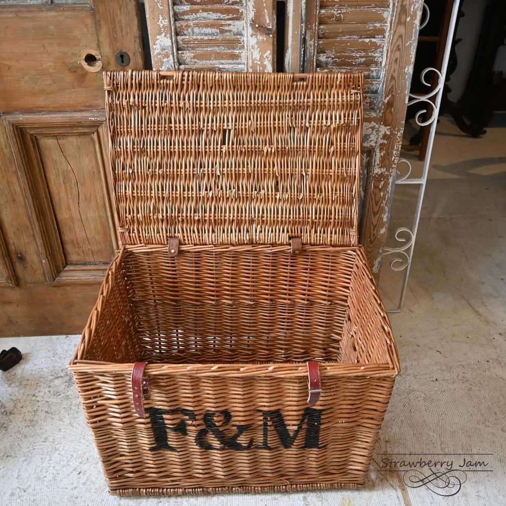 L3710-99-2 英国アンティーク フォートナム＆メイソン かご バスケット