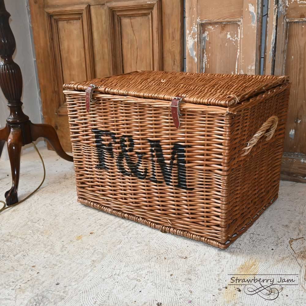 L3710-99-2 英国アンティーク フォートナム＆メイソン かご バスケット