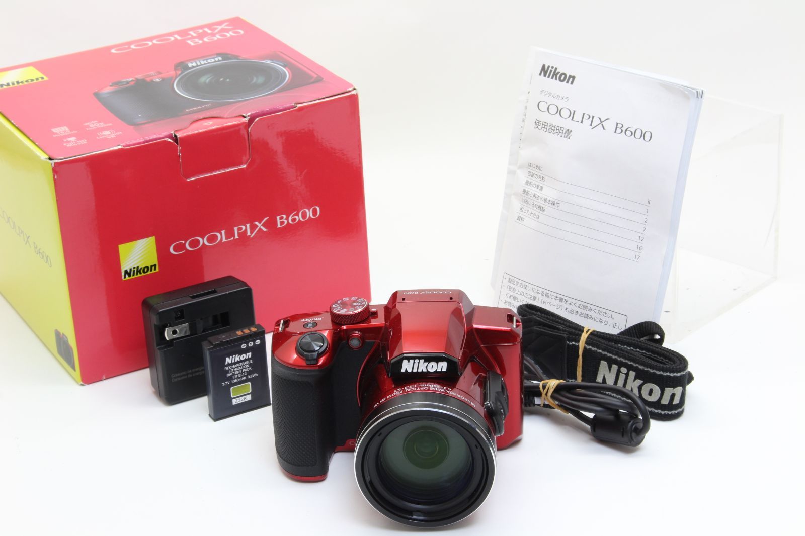 A+ (美品) Nikon ニコン COOLPIX B600 レッド 初期不良返品無料 1-26