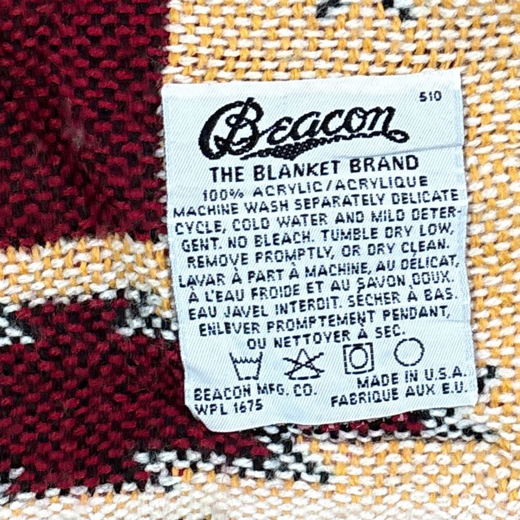 デッドストック】USA 80s ヴィンテージラグ ブランケット タペストリー